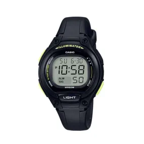 Casio LW-203-1BVDF Digital Black Resin Strap Watch for Women