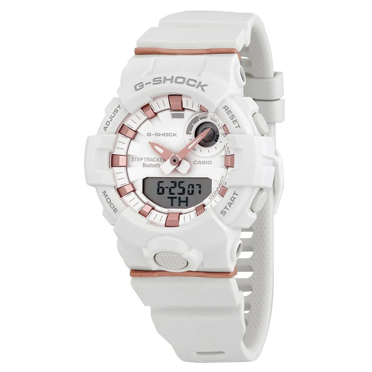 Casio Perpetual Alarm Chronograph Quartz Analog-Digital White Dial Men's Watch GMAB800-7A