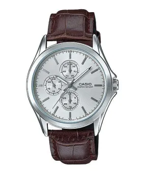 Casio Standard MTP-V302L-7A Brown Leather Strap for Men