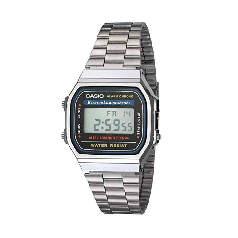 Casio Watch Gents Digital Steel A168WA-1