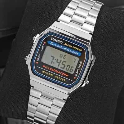 Casio Watch Gents Digital Steel A168WA-1