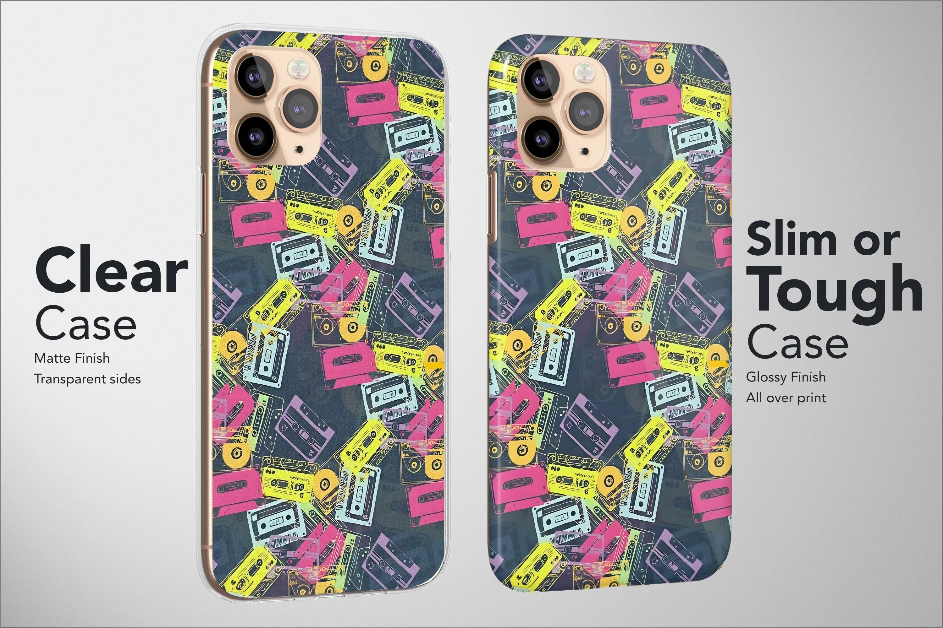 Cassette Phone Case Cute Mixtape Aesthetic Pattern Cover