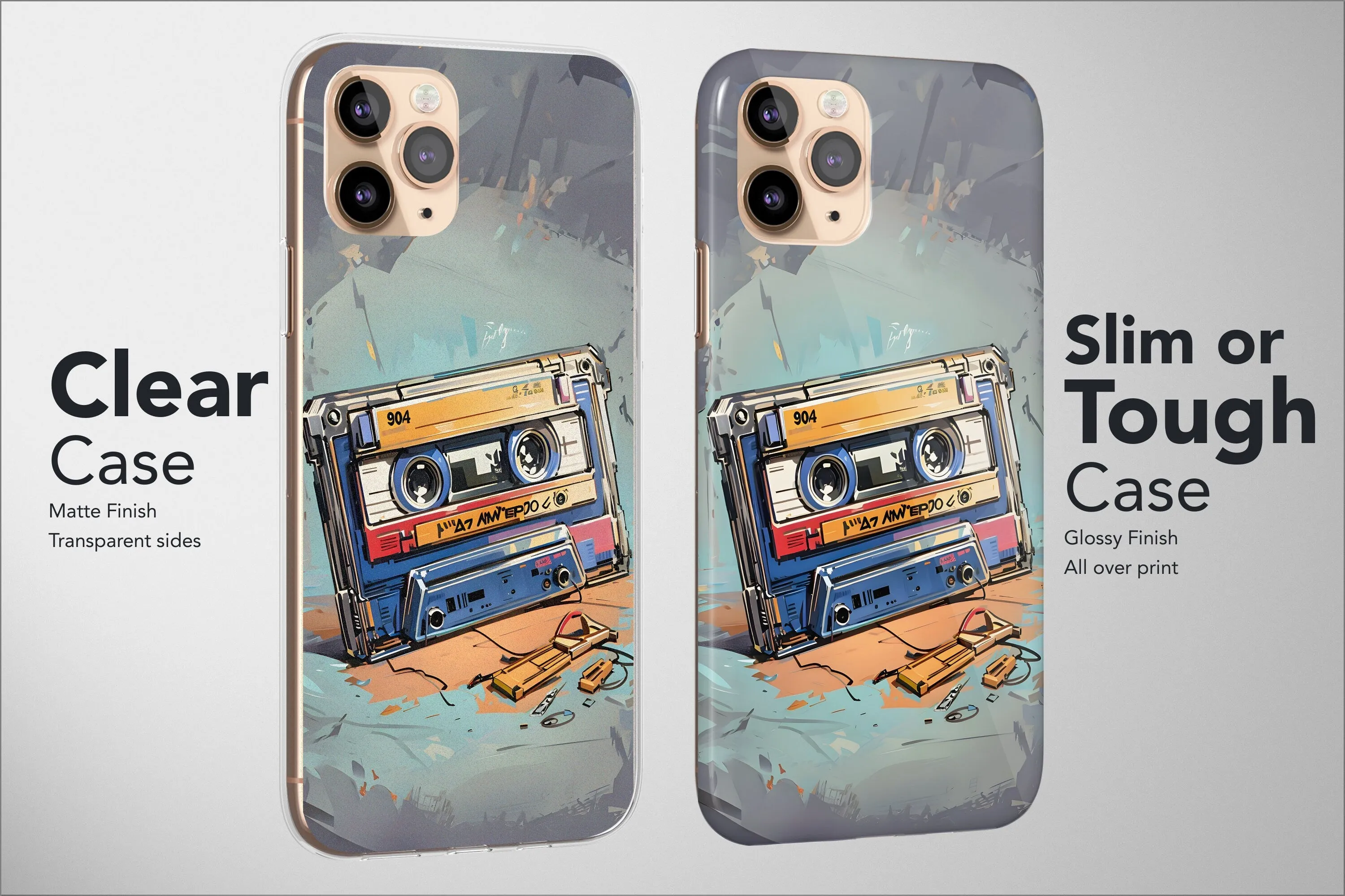 Cassette Phone Case Cute Mixtape Aesthetic Pattern Cover