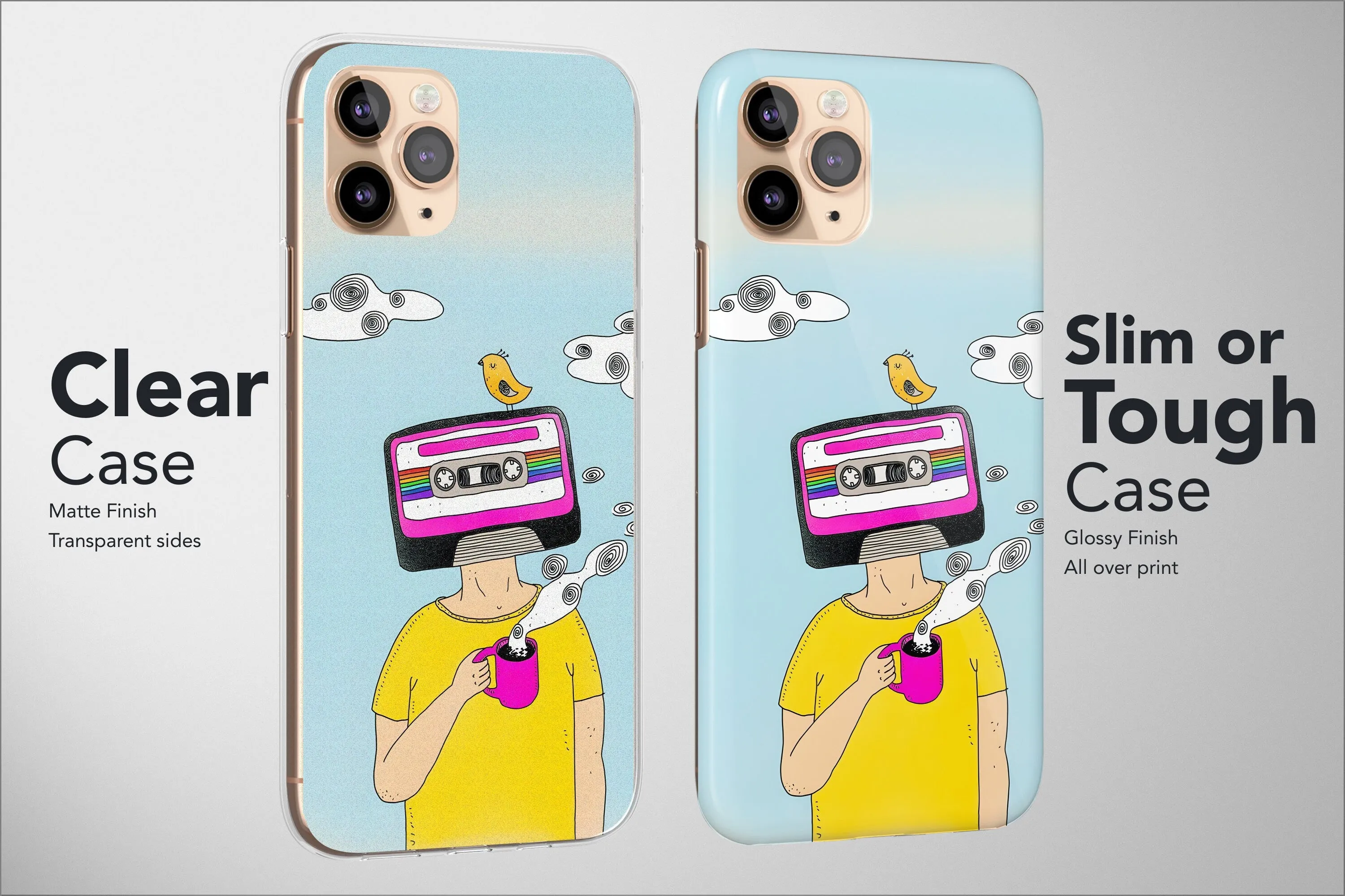 Cassette Phone Case Cute Mixtape Aesthetic Pattern Cover