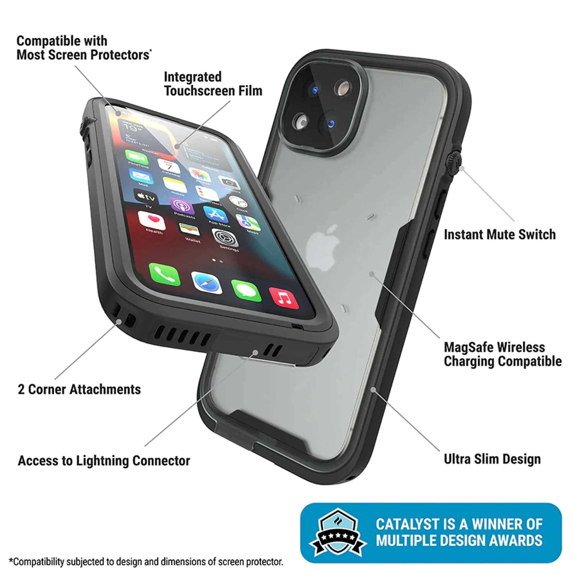 Catalyst Total Protection Waterproof Case for iPhone 13 Pro Max 6.7" 5G - Marine Blue