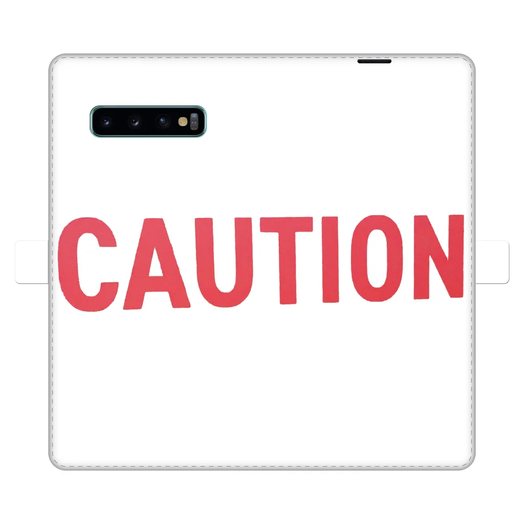 Caution Fully Printed Wallet Cases