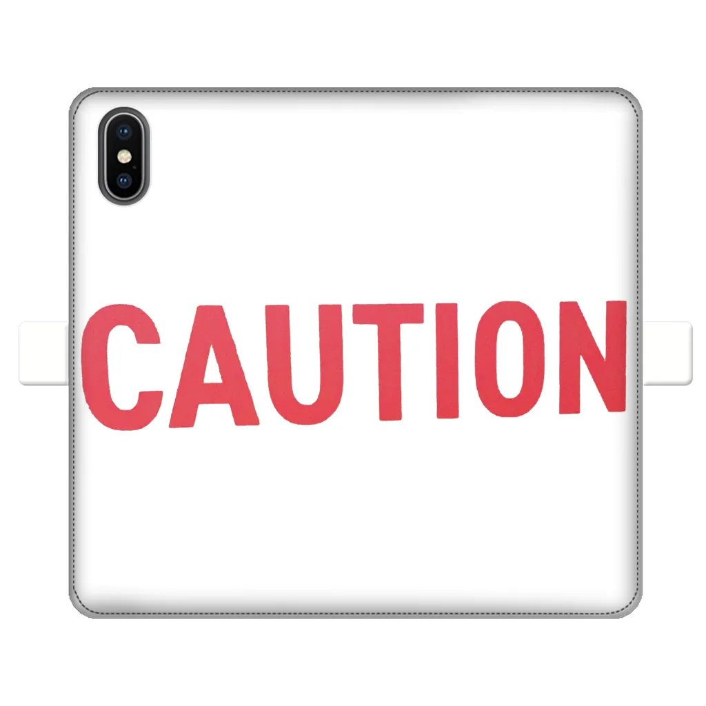 Caution Fully Printed Wallet Cases