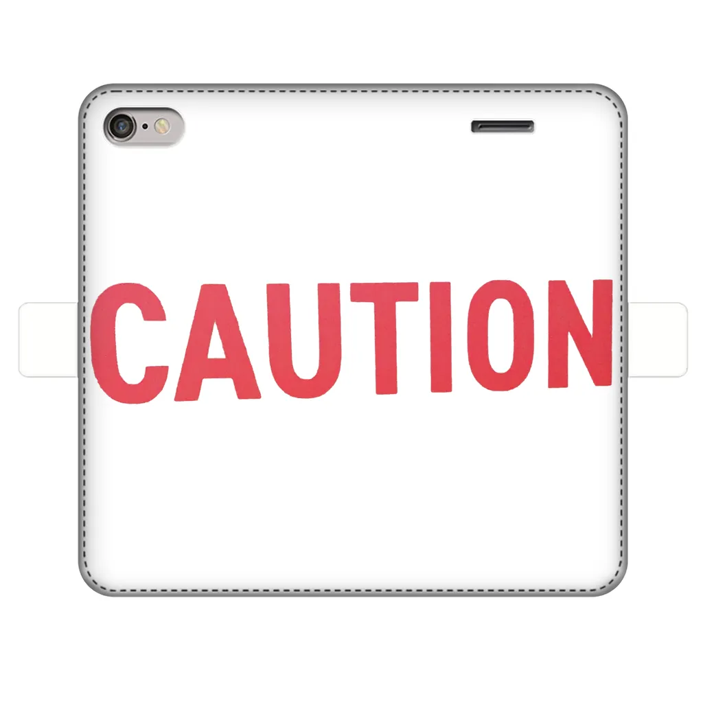 Caution Fully Printed Wallet Cases