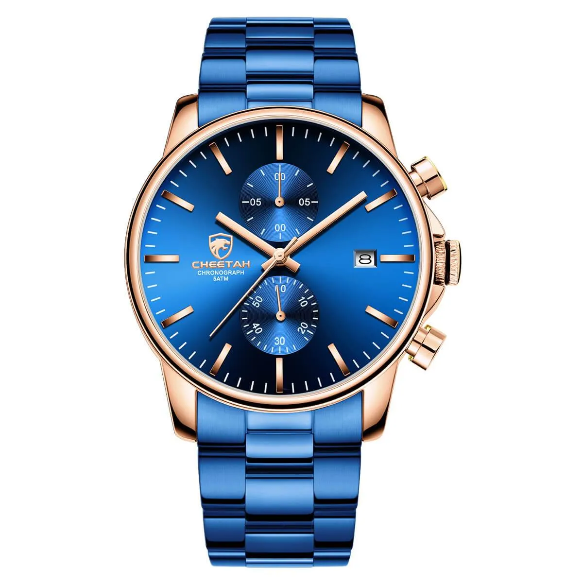 CHEETAH CH1604 ARISTO S2 - Blue & Rose Gold Chronograph Watch for Men