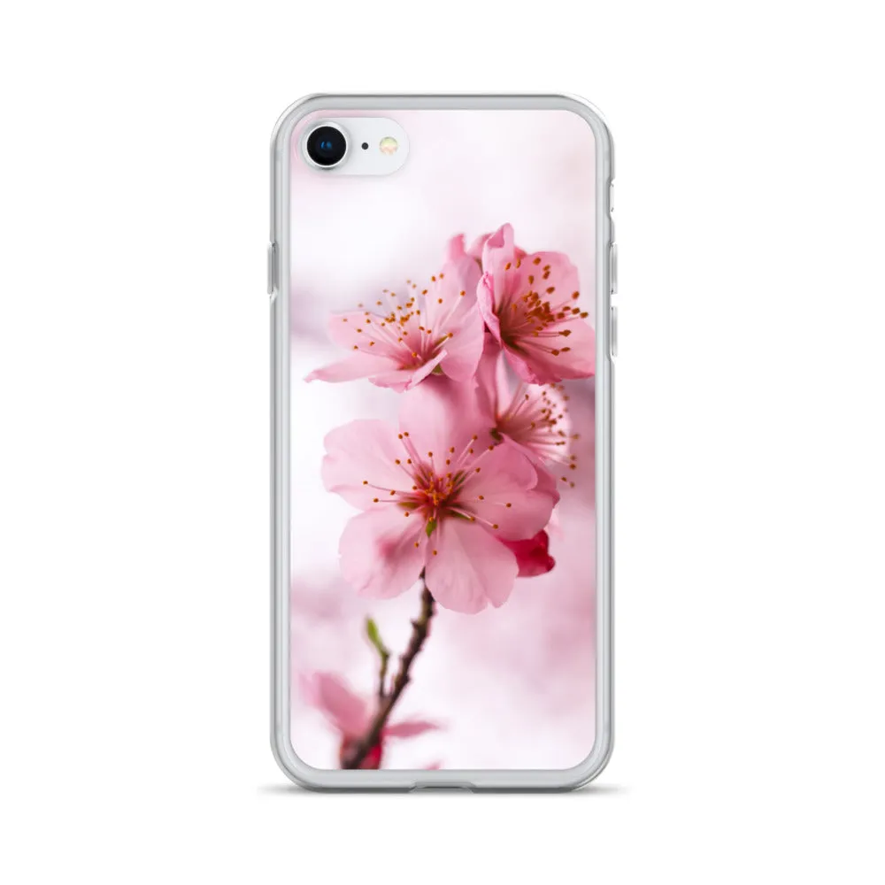 Cherry Blossom Phone Case, Pink Floral iPhone 13 Pro Max Cute Aesthetic 12 11 Mini SE 2020 XS Max XR X 8 7 Plus