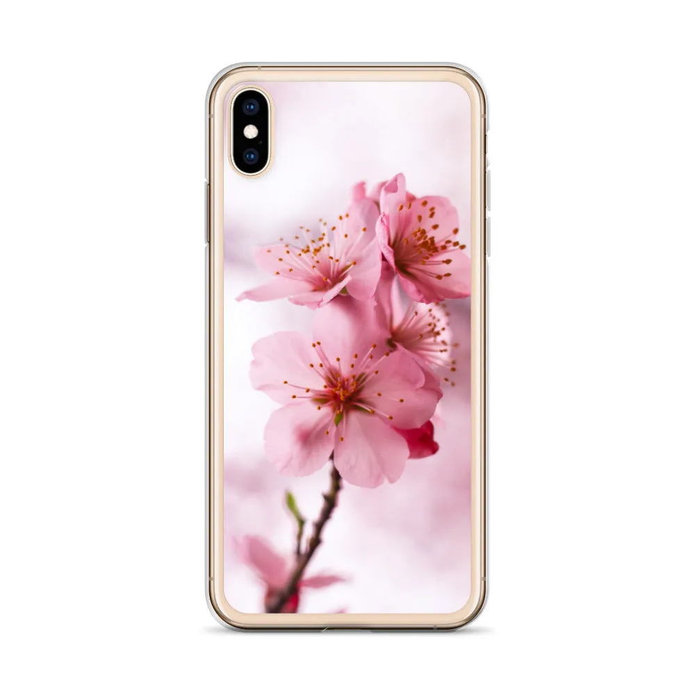 Cherry Blossom Phone Case, Pink Floral iPhone 13 Pro Max Cute Aesthetic 12 11 Mini SE 2020 XS Max XR X 8 7 Plus