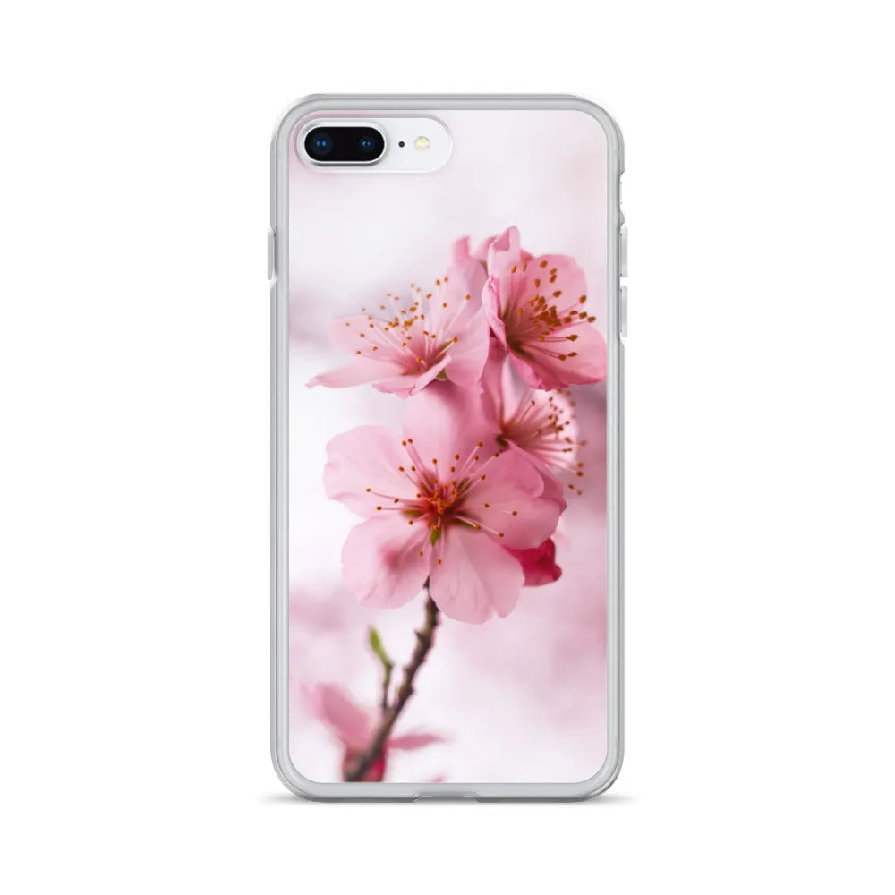 Cherry Blossom Phone Case, Pink Floral iPhone 13 Pro Max Cute Aesthetic 12 11 Mini SE 2020 XS Max XR X 8 7 Plus