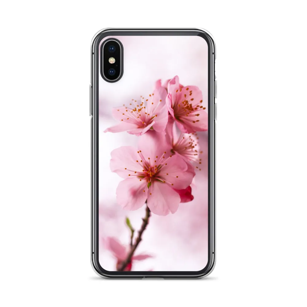 Cherry Blossom Phone Case, Pink Floral iPhone 13 Pro Max Cute Aesthetic 12 11 Mini SE 2020 XS Max XR X 8 7 Plus