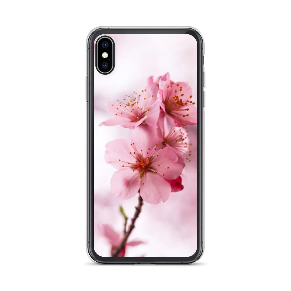 Cherry Blossom Phone Case, Pink Floral iPhone 13 Pro Max Cute Aesthetic 12 11 Mini SE 2020 XS Max XR X 8 7 Plus