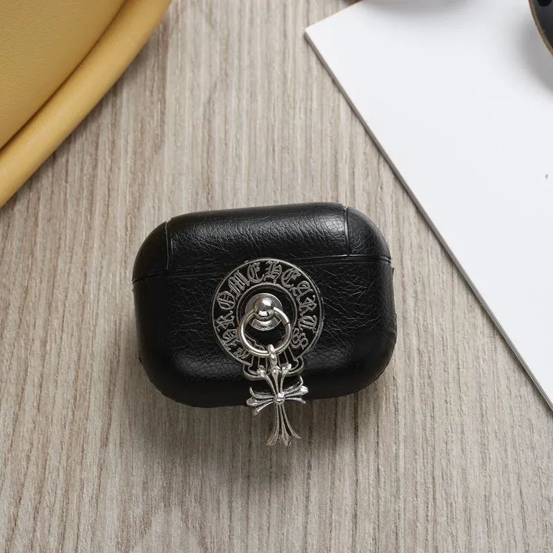 Chrome Hearts-Inspired Leather AirPod Case For AirPod