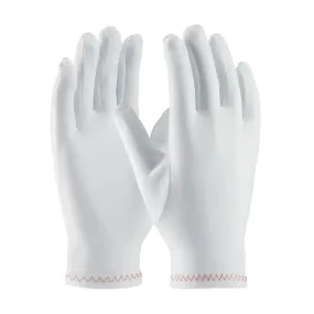 CleanTeam 98-713 Regular Weight Stretch Nylon Inspection Glove with Zig-Zag Stitched Rolled Hem - Full Fashion Pattern