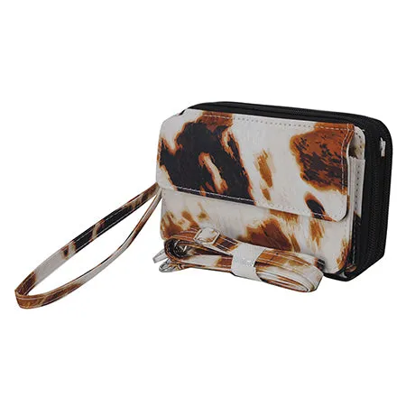 Cow Print NGIL Canvas All in One Wallet