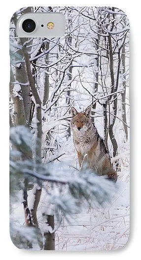 Coyote In The Aspens - Phone Case