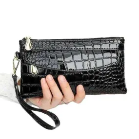 Crocodile Pattern PU Wallet - Women's Zipper Coin Holder - WWC001