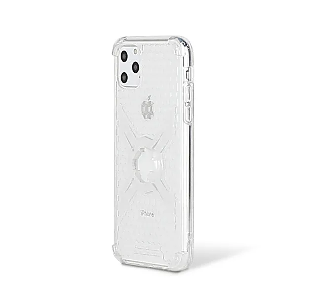 Cube-Intuitive iPhone 11 Pro Max/XS Max X-Guard, Clear Grey Bones Infinity mount Cover. (MA17-0018)