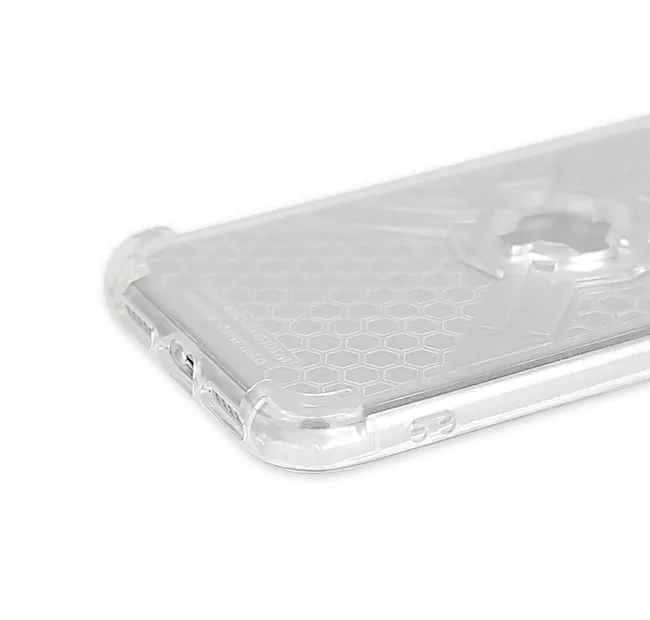 Cube-Intuitive iPhone 11 Pro Max/XS Max X-Guard, Clear Grey Bones Infinity mount Cover. (MA17-0018)