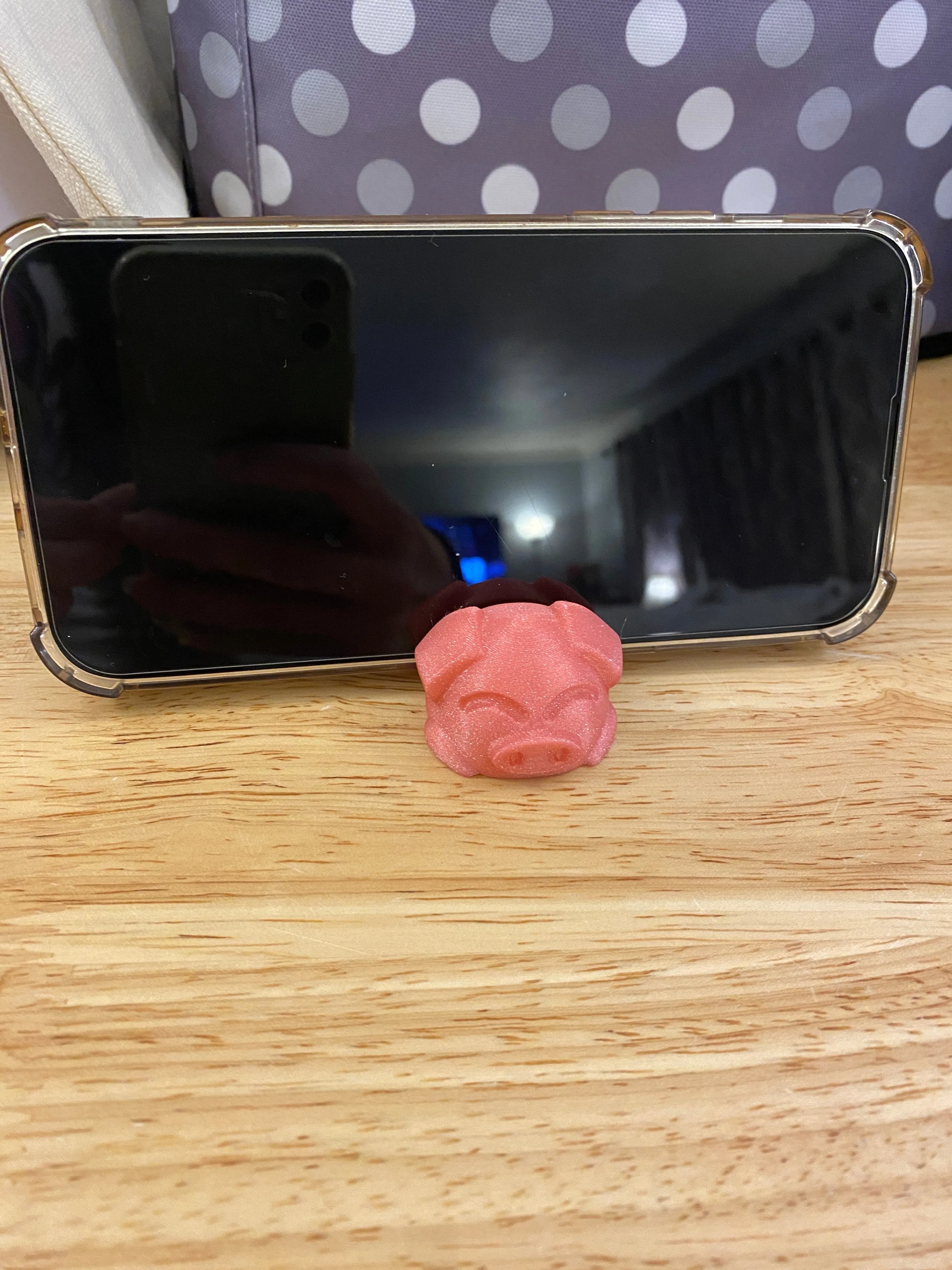 Cute Pig Phone Stand, Pig Stand, Desk Pig stand, Pig Cell Phone Stand