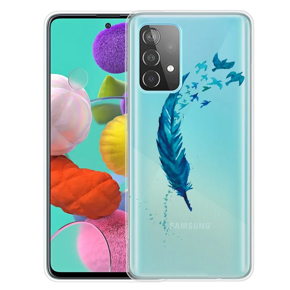 Deco Samsung Galaxy A13 4G case - Blue Feather