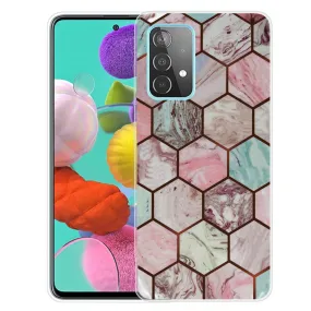 Deco Samsung Galaxy A73 case - Honeycomb Marble Pattern