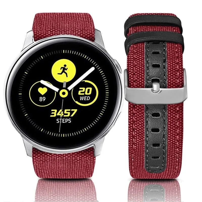 Denim & Leather Watch Straps Compatible with the Samsung Gear Sport