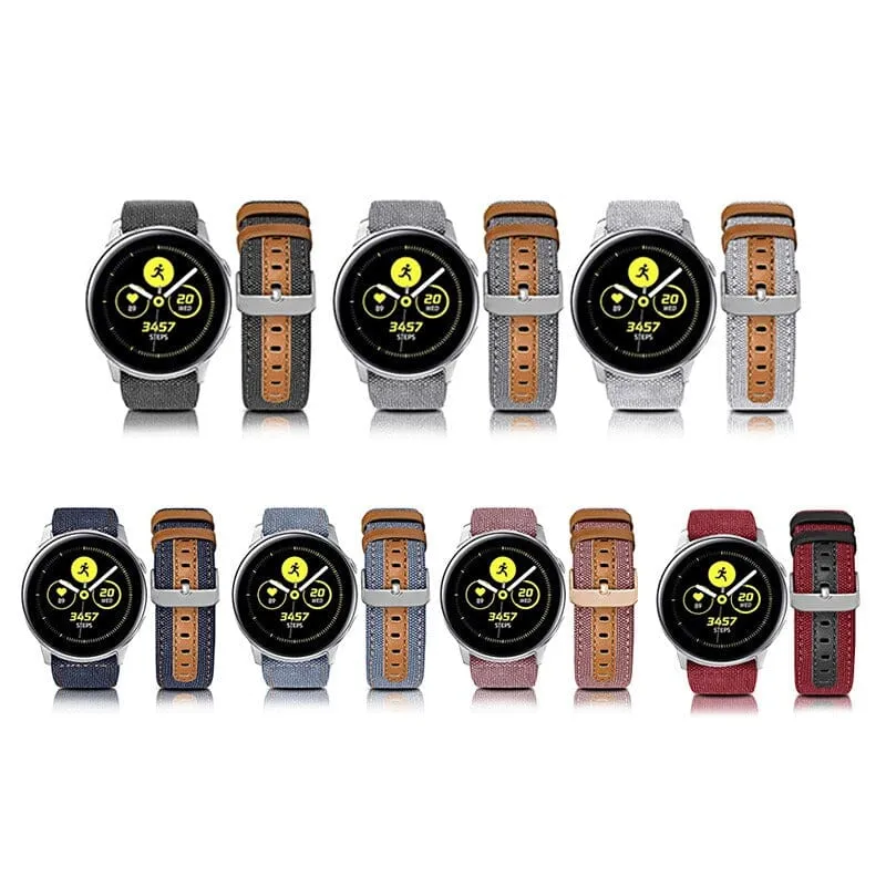 Denim & Leather Watch Straps Compatible with the Xiaomi GTS & GTS 2 Range