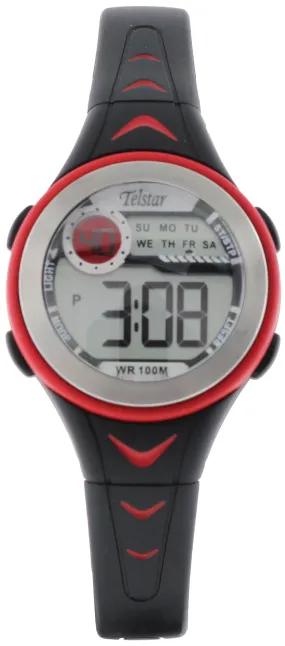 Digital sport black resin with red highlights 32436