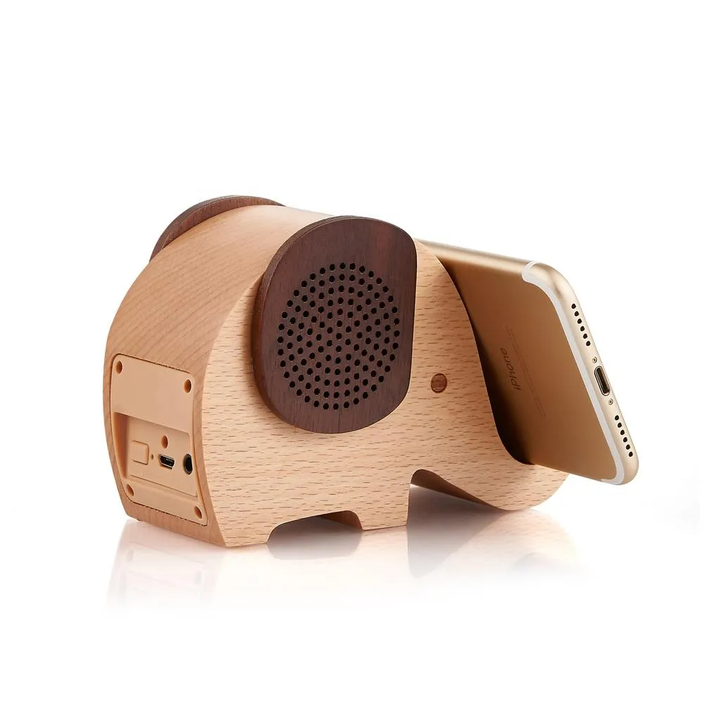 Eco Friendly Wooden Speaker with Phone Holder