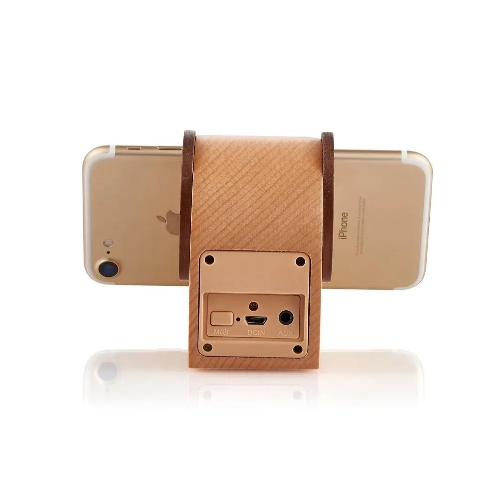 Eco Friendly Wooden Speaker with Phone Holder