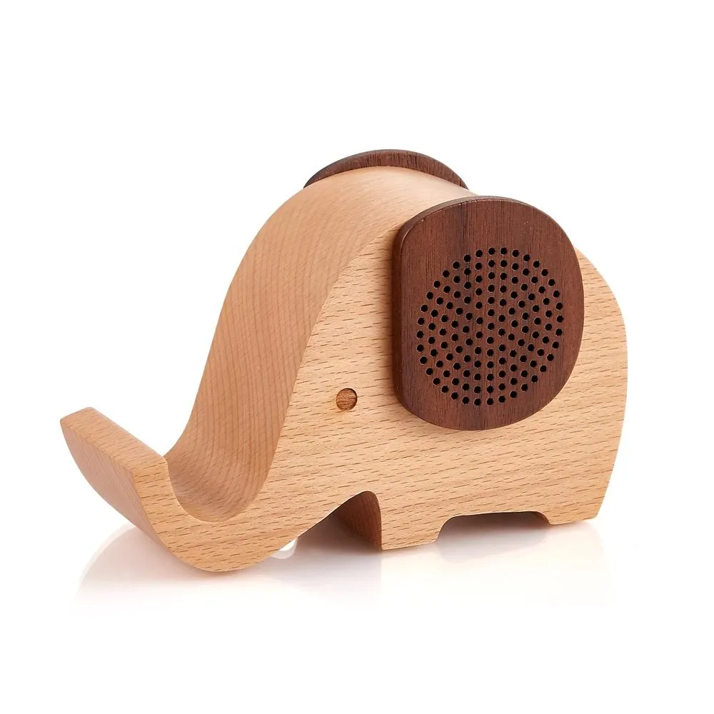 Eco Friendly Wooden Speaker with Phone Holder