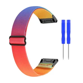 Elastic nylon cool pattern watch strap for Garmin watch - Colorful