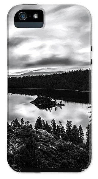 Emerald Bay Rays Black And White By Brad Scott - Phone Case