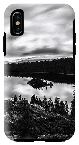 Emerald Bay Rays Black And White By Brad Scott - Phone Case