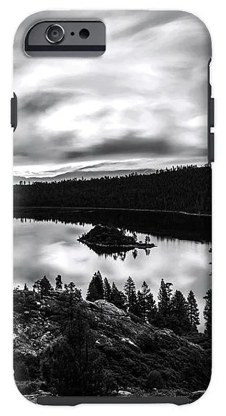 Emerald Bay Rays Black And White By Brad Scott - Phone Case