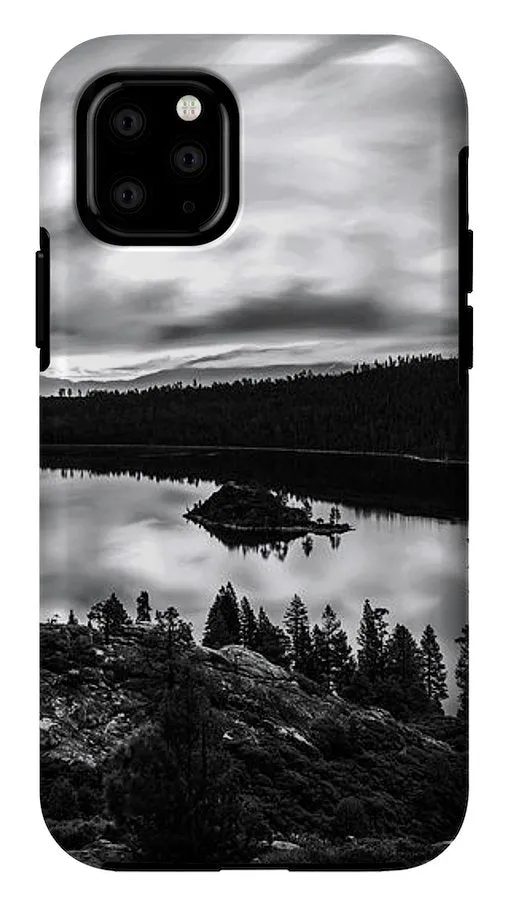 Emerald Bay Rays Black And White By Brad Scott - Phone Case