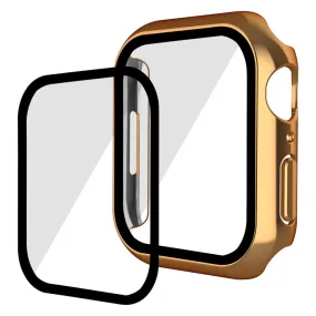 ENKAY Apple Watch (41mm) electroplating cover with tempered glass - Rose Gold