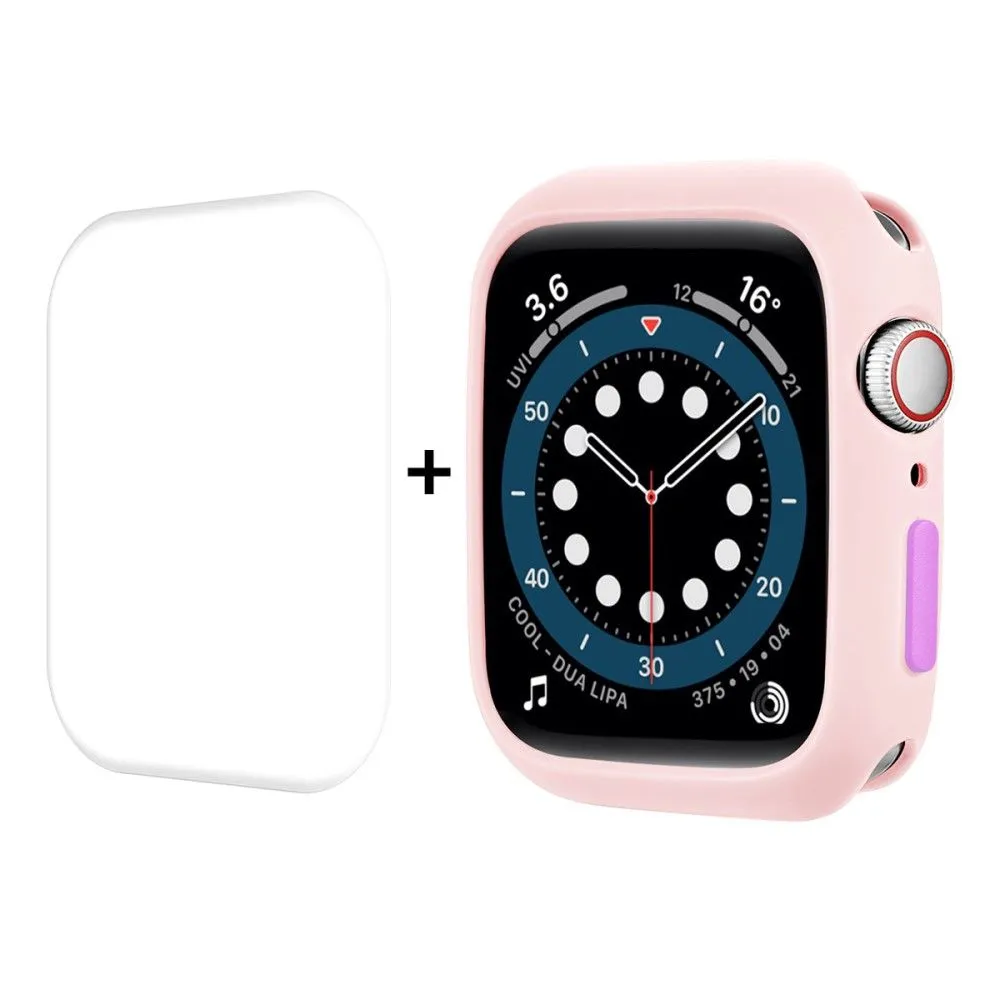 ENKAY Apple Watch (45mm) TPU cover   screen protector - Pink