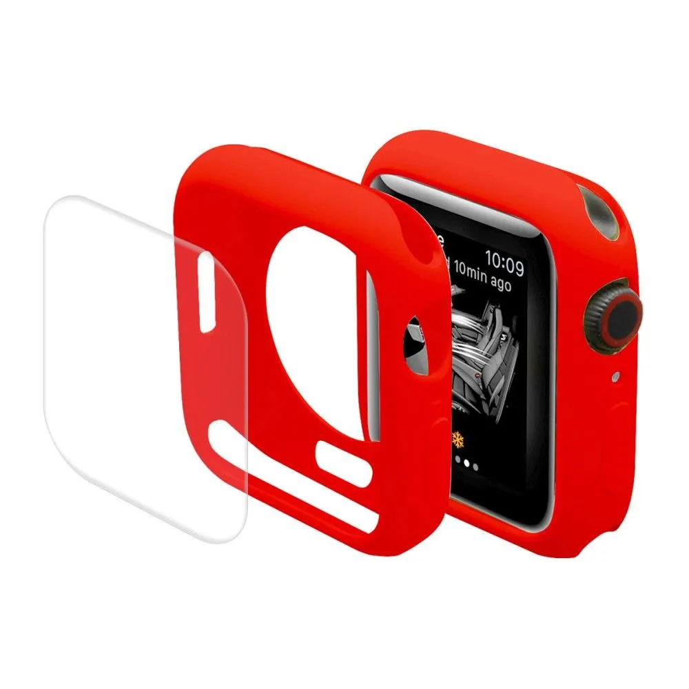 ENKAY Apple Watch (45mm) TPU cover with screen protector - Red