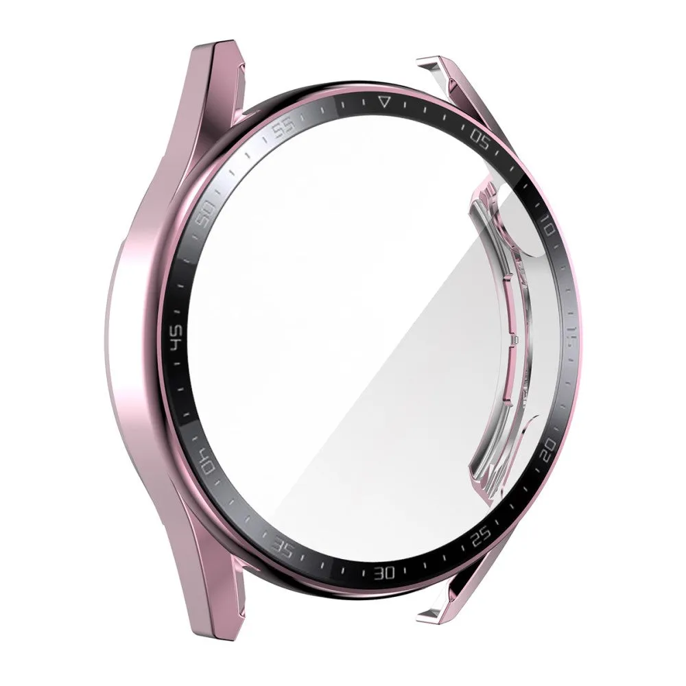 ENKAY Huawei Watch GT 3 (46mm) electroplated scale cover   tempered glass - Pink