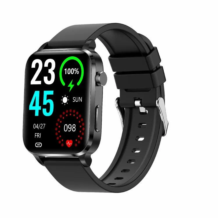 F100 1.7" HD Smart Watch with TPU Strap - Body Temperature & Blood Oxygen Monitoring Features