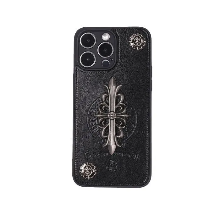 Fashion Chrome Hearts Leather Mobile Phone Case For IPhone