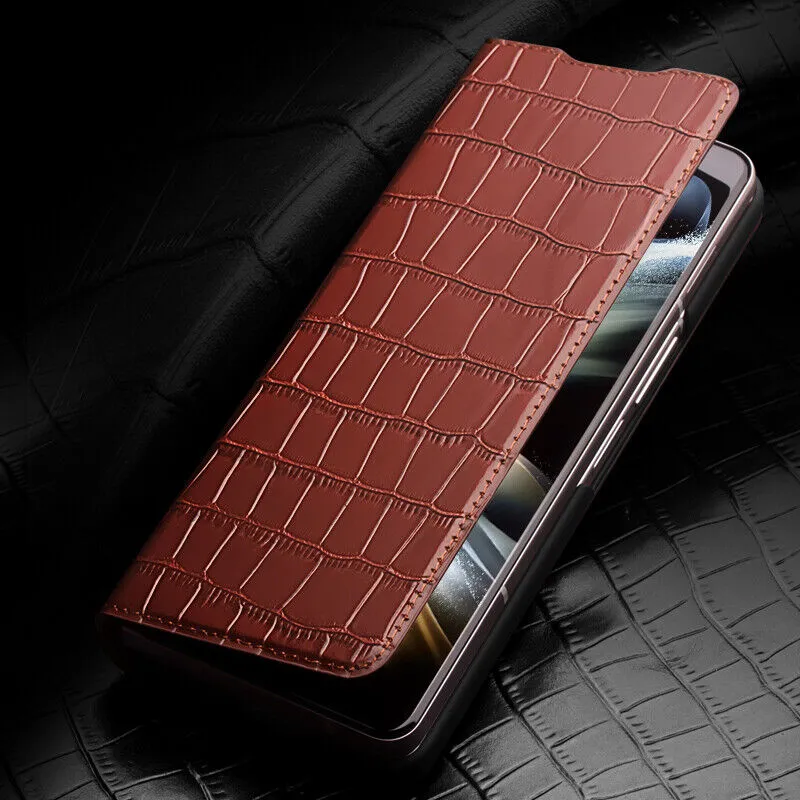 Fashion Light Luxury Business Leather Phone Case For Samsung Fold 6 5