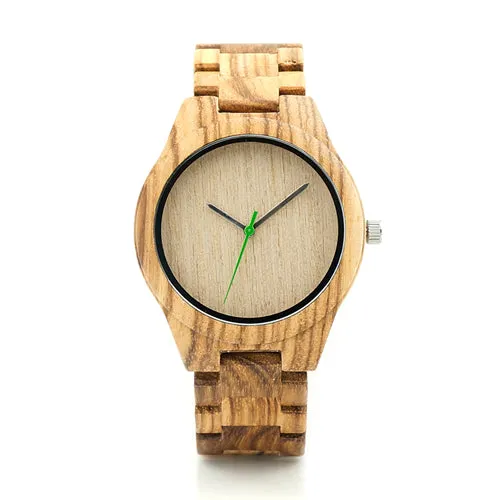 Fashion Men's Zebra Wood Watches