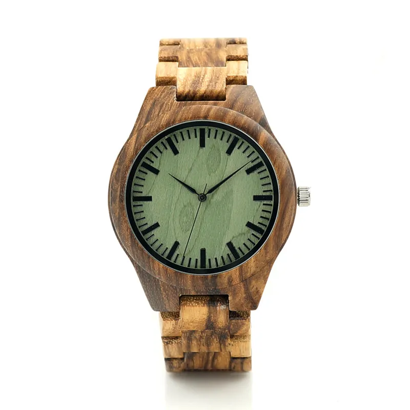 Fashion Men's Zebra Wood Watches