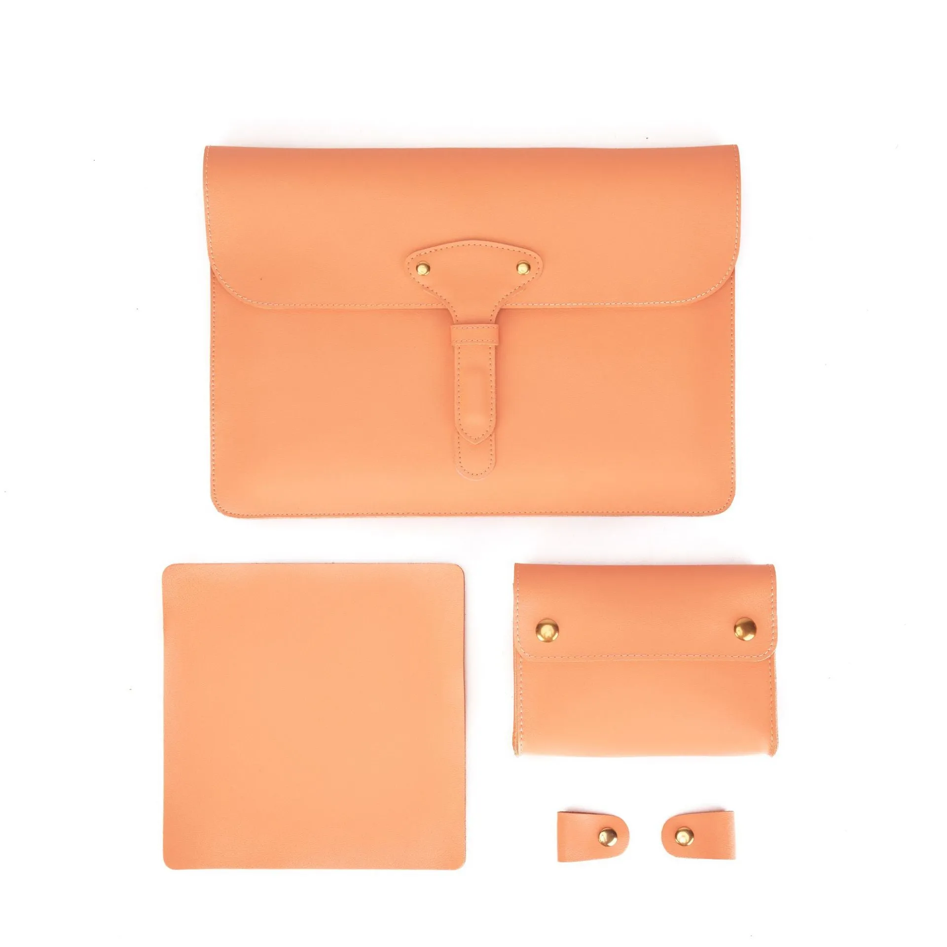 Fashion Women Leather Laptop Case 4pcs for Macbook