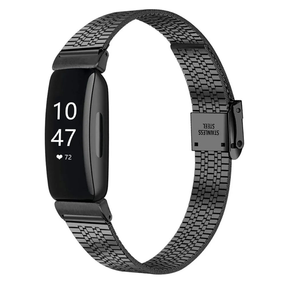 Fitbit Inspire 2 / Inspire 5 bead stainless steel watch strap - Black